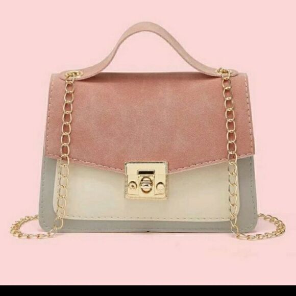 GIRLS 1ST BAG New mini bag Faux Leather pinks & blues Goldtone hardware … - Picture 4 of 16